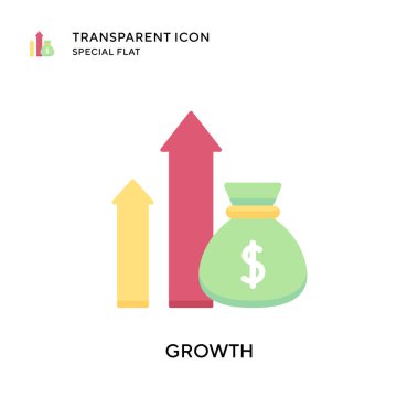 Büyüme vektör simgesi. Düz çizim. EPS 10 vektörü.