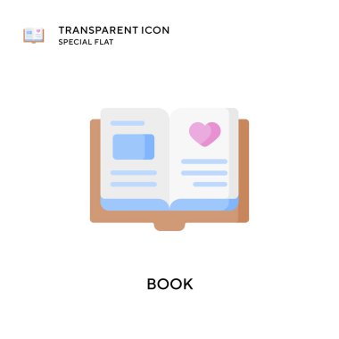 Kitap vektör simgesi. Düz çizim. EPS 10 vektörü.