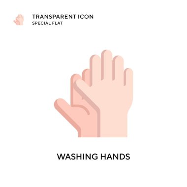 El yıkama vektör simgesi. Düz çizim. EPS 10 vektörü.