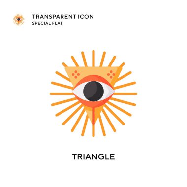Üçgen vektör simgesi. Düz çizim. EPS 10 vektörü.
