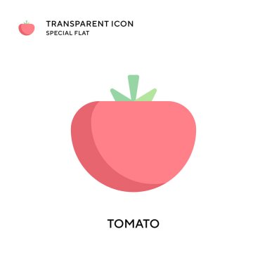 Domates vektör simgesi. Düz çizim. EPS 10 vektörü.