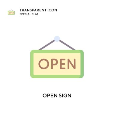 İşaret vektör simgesini aç. Düz çizim. EPS 10 vektörü.