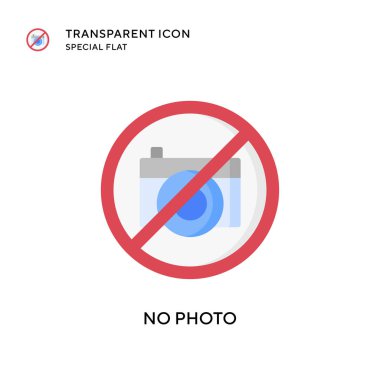 Fotoğraf vektör simgesi yok. Düz çizim. EPS 10 vektörü.