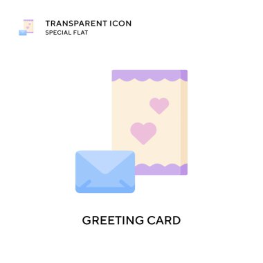 Tebrik kartı vektör simgesi. Düz çizim. EPS 10 vektörü.