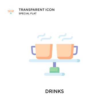 İçki vektör simgesi. Düz çizim. EPS 10 vektörü.