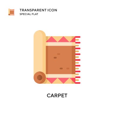 Halı vektör simgesi. Düz çizim. EPS 10 vektörü.