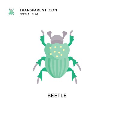 Böcek vektör simgesi. Düz çizim. EPS 10 vektörü.