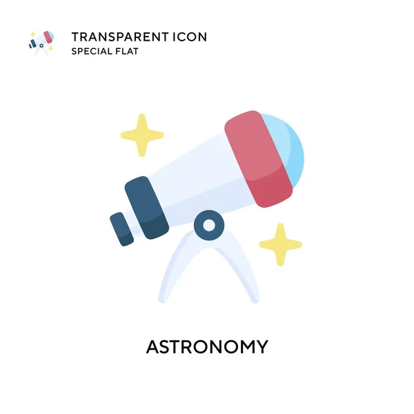 Icono Del Vector Astronomía Ilustración Estilo Plano Eps Vector — Vector de stock