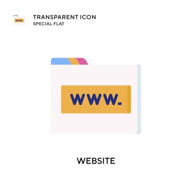 Web sitesi vektör simgesi. Düz çizim. EPS 10 vektörü.