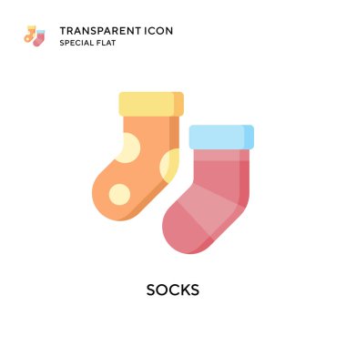 Çorap vektör ikonu. Düz çizim. EPS 10 vektörü.