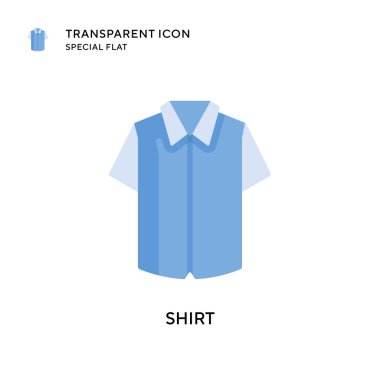 Gömlek vektör simgesi. Düz çizim. EPS 10 vektörü.