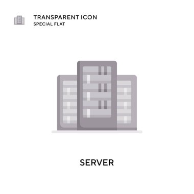 Sunucu vektör simgesi. Düz çizim. EPS 10 vektörü.