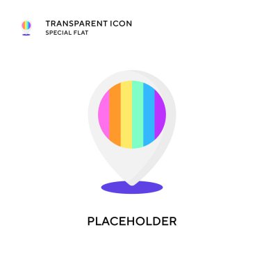 Yer tutucu vektör simgesi. Düz çizim. EPS 10 vektörü.