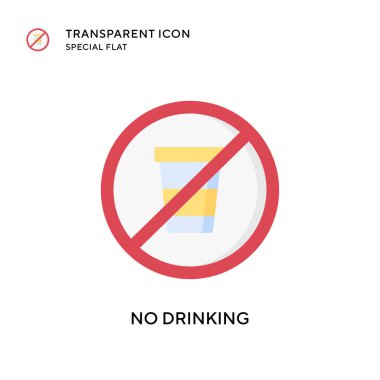İçme vektörü simgesi yok. Düz çizim. EPS 10 vektörü.