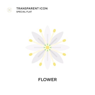 Çiçek vektör simgesi. Düz çizim. EPS 10 vektörü.