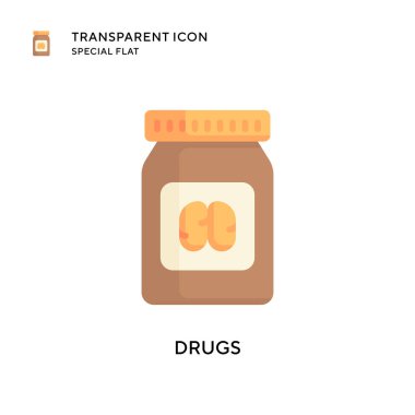 Uyuşturucu vektör ikonu. Düz çizim. EPS 10 vektörü.