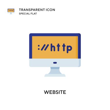 Web sitesi vektör simgesi. Düz çizim. EPS 10 vektörü.