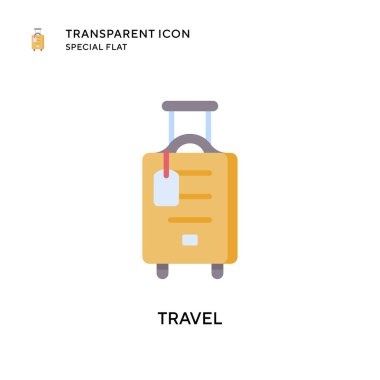 Seyahat vektör simgesi. Düz çizim. EPS 10 vektörü.