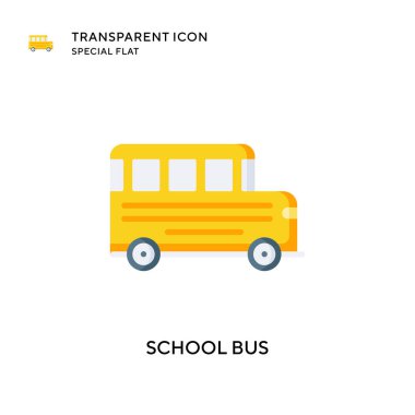 Okul servisi vektör simgesi. Düz çizim. EPS 10 vektörü.