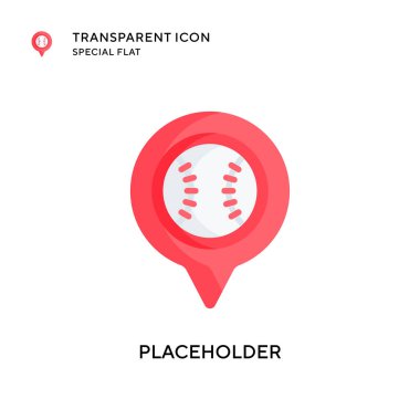 Yer tutucu vektör simgesi. Düz çizim. EPS 10 vektörü.