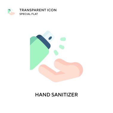 El dezenfektanı vektör ikonu. Düz çizim. EPS 10 vektörü.