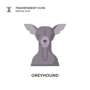 Tazı vektör simgesi. Düz çizim. EPS 10 vektörü.