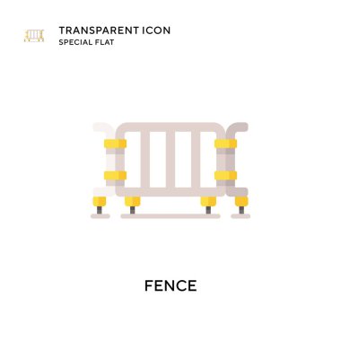 Çit vektör simgesi. Düz çizim. EPS 10 vektörü.