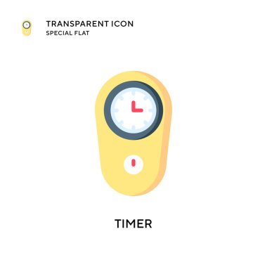 Zamanlayıcı vektör simgesi. Düz çizim. EPS 10 vektörü.