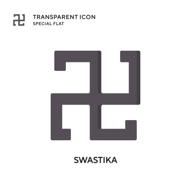 Gamalı haç vektör simgesi. Düz çizim. EPS 10 vektörü.