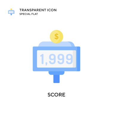 Skor vektörü simgesi. Düz çizim. EPS 10 vektörü.