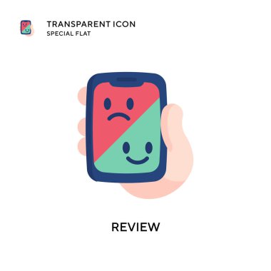 Vektör simgesini gözden geçir. Düz çizim. EPS 10 vektörü.