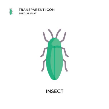 Böcek vektör simgesi. Düz çizim. EPS 10 vektörü.