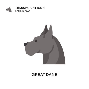 Büyük Dane vektör ikonu. Düz çizim. EPS 10 vektörü.