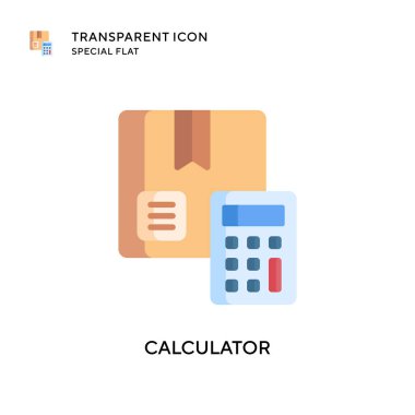 Hesap makinesi vektör simgesi. Düz çizim. EPS 10 vektörü.