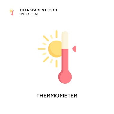 Termometre vektör simgesi. Düz çizim. EPS 10 vektörü.