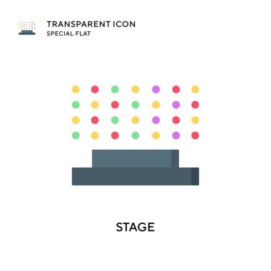 Sahne vektör simgesi. Düz çizim. EPS 10 vektörü.