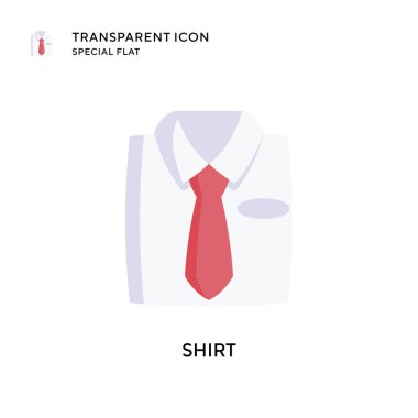 Gömlek vektör simgesi. Düz çizim. EPS 10 vektörü.