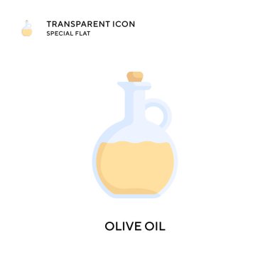 Zeytinyağı ikonu. Düz çizim. EPS 10 vektörü.