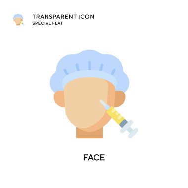 Yüz vektör simgesi. Düz çizim. EPS 10 vektörü.