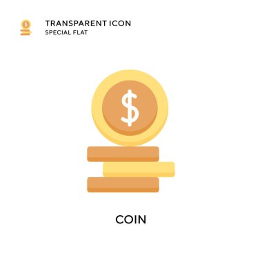 Sikke vektör simgesi. Düz çizim. EPS 10 vektörü.