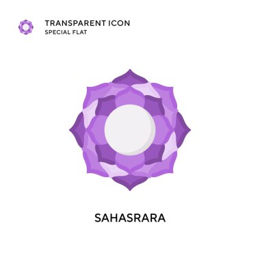 Sahasrara vektör simgesi. Düz çizim. EPS 10 vektörü.