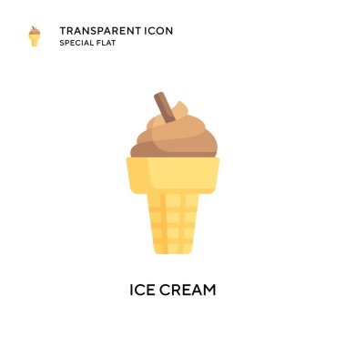 Dondurma vektör simgesi. Düz çizim. EPS 10 vektörü.