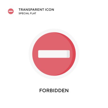 Yasak vektör simgesi. Düz çizim. EPS 10 vektörü.