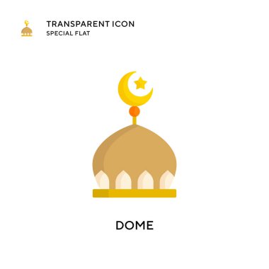 Kubbe vektör simgesi. Düz çizim. EPS 10 vektörü.