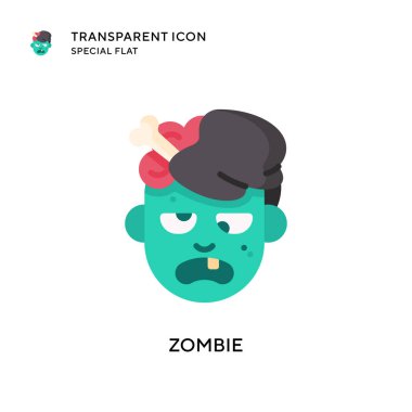 Zombi vektör simgesi. Düz çizim. EPS 10 vektörü.
