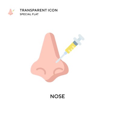 Burun vektör simgesi. Düz çizim. EPS 10 vektörü.