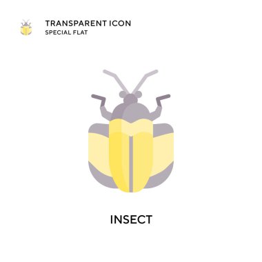 Böcek vektör simgesi. Düz çizim. EPS 10 vektörü.