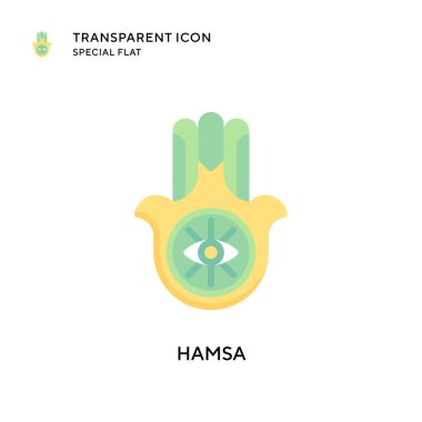 Hamsa vektör simgesi. Düz çizim. EPS 10 vektörü.