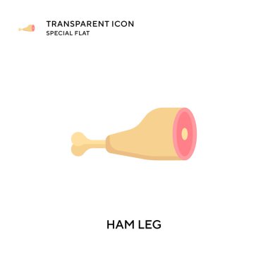 Jambon bacak vektör simgesi. Düz çizim. EPS 10 vektörü.