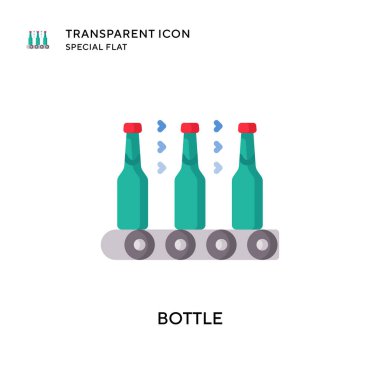 Şişe vektör simgesi. Düz çizim. EPS 10 vektörü.